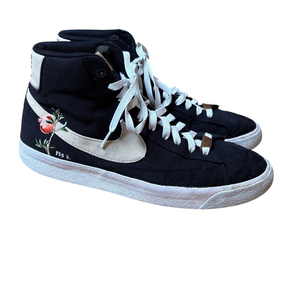 Nike‎ Blazer Mid 77 Pomegranate Men Black Good Flora Pack CI1166-001 SIZE 11